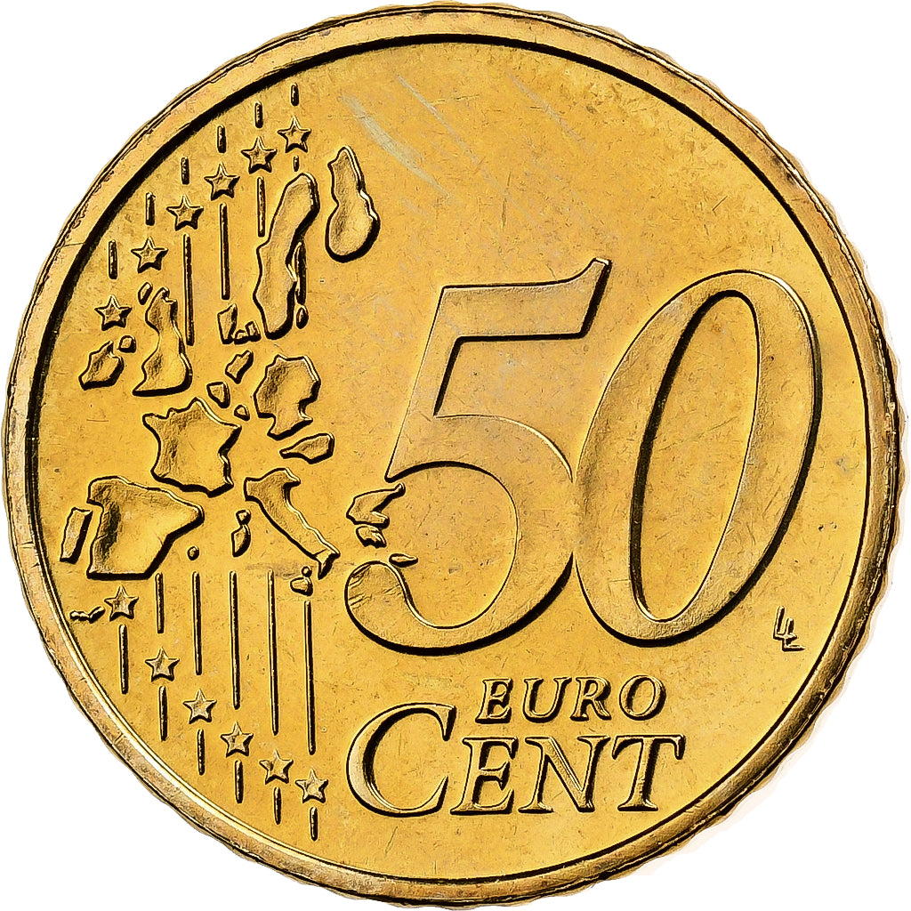 Luxembourg, Henri I, 50 Centimes, 2002, Utrecht, Or nordique, SPL