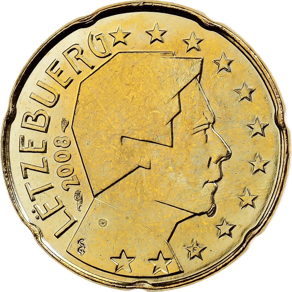 Luxembourg, Henri I, 20 Centimes, 2008, MDP, Nordic gold, MS(63)