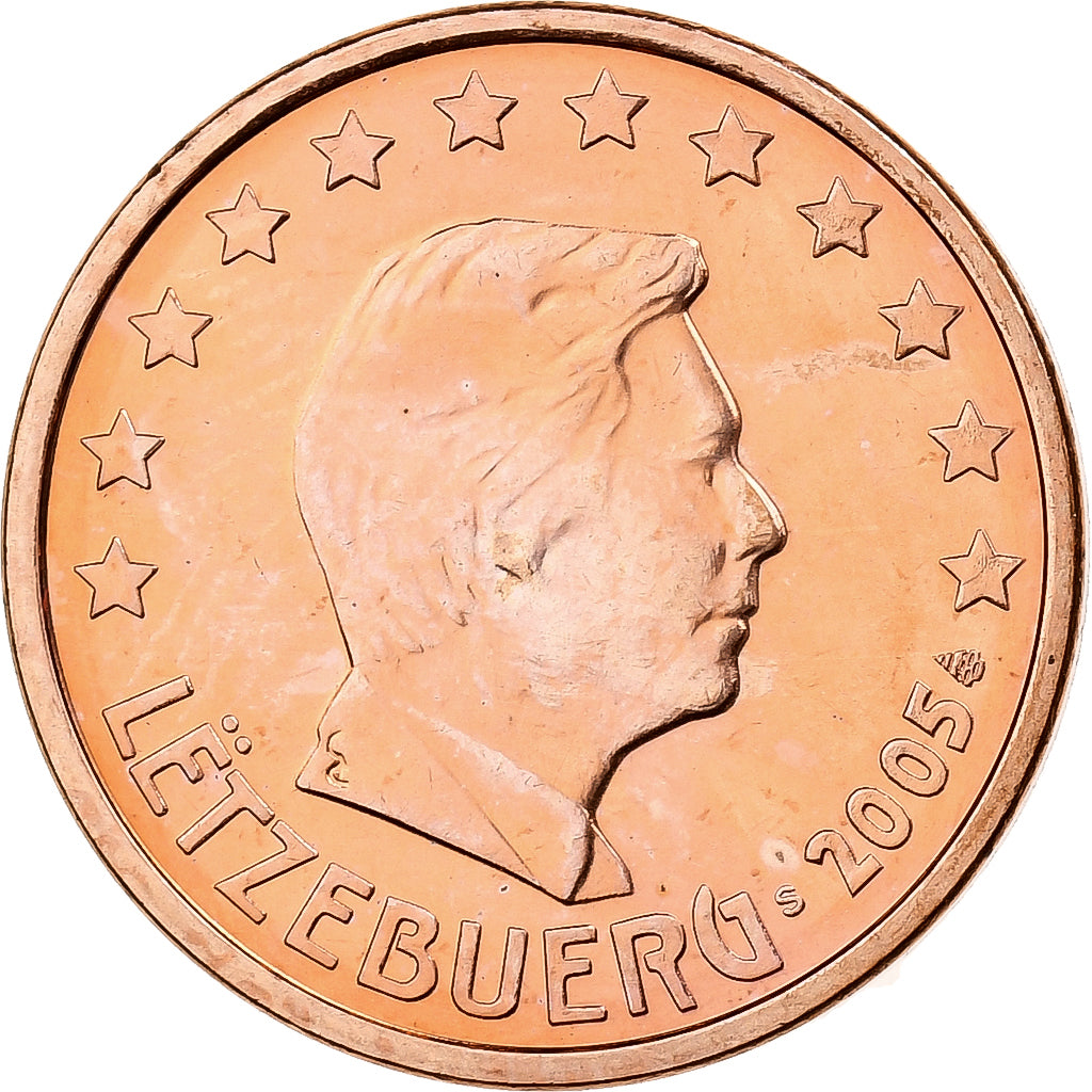 Luxemburgo, Henri I, 5 Centimes, 2005, Vantaa, Aço Cromado a Cobre, MS(63)