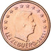 Luxemburgo, Henri I, Centime, 2002, Utrecht, Aço Cromado a Cobre, MS(63)