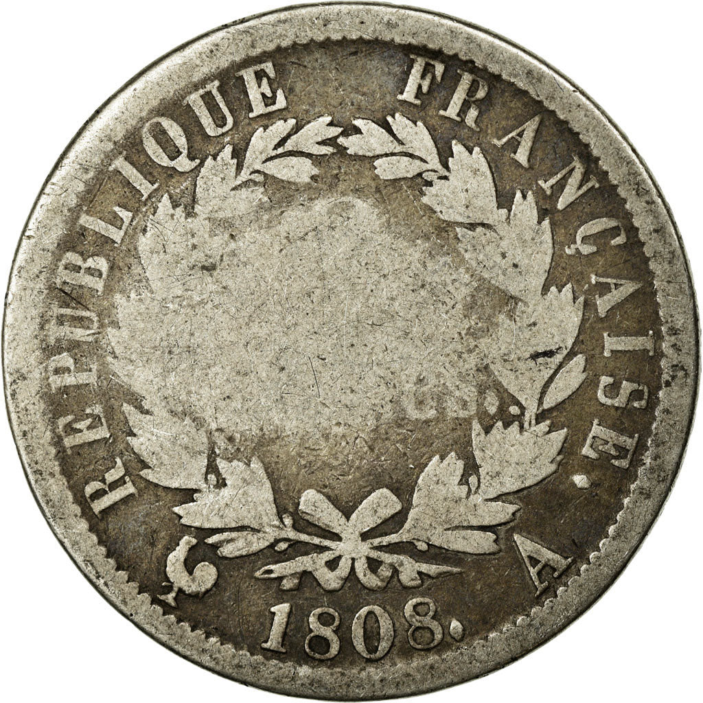 Coin, France, Napoléon I, 2 Francs, 1808, Paris, VG(8-10), Silver, KM:684.1