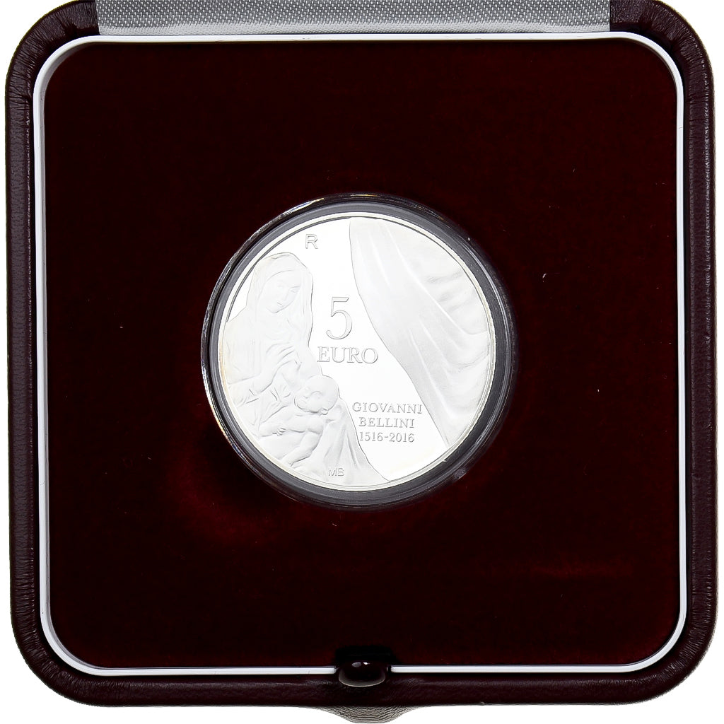 San Marino, 5 Euro, Giovanni Bellini, FS, 2016, Rome, Argento, FDC