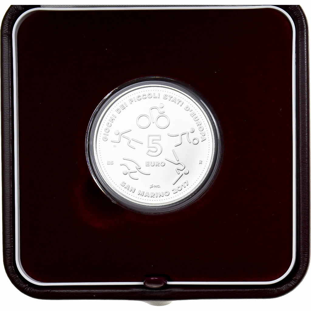 San Marino, 5 Euro, Giochi dei Piccoli Stati d'Europa, FS, 2017, Rome, Argento