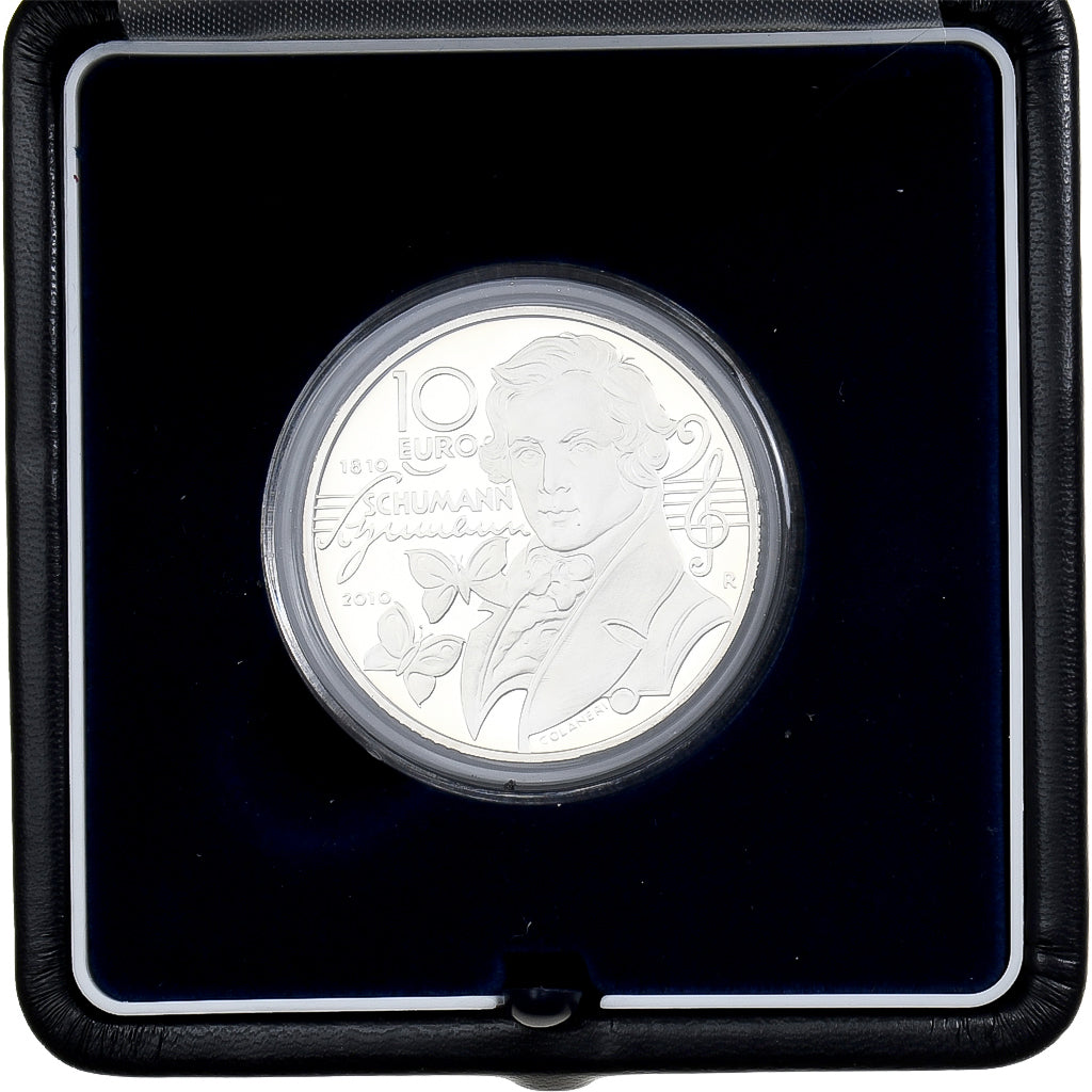 San Marino, 10 Euro, Robert Schuman, FS, 2010, Rome, Argento, FDC