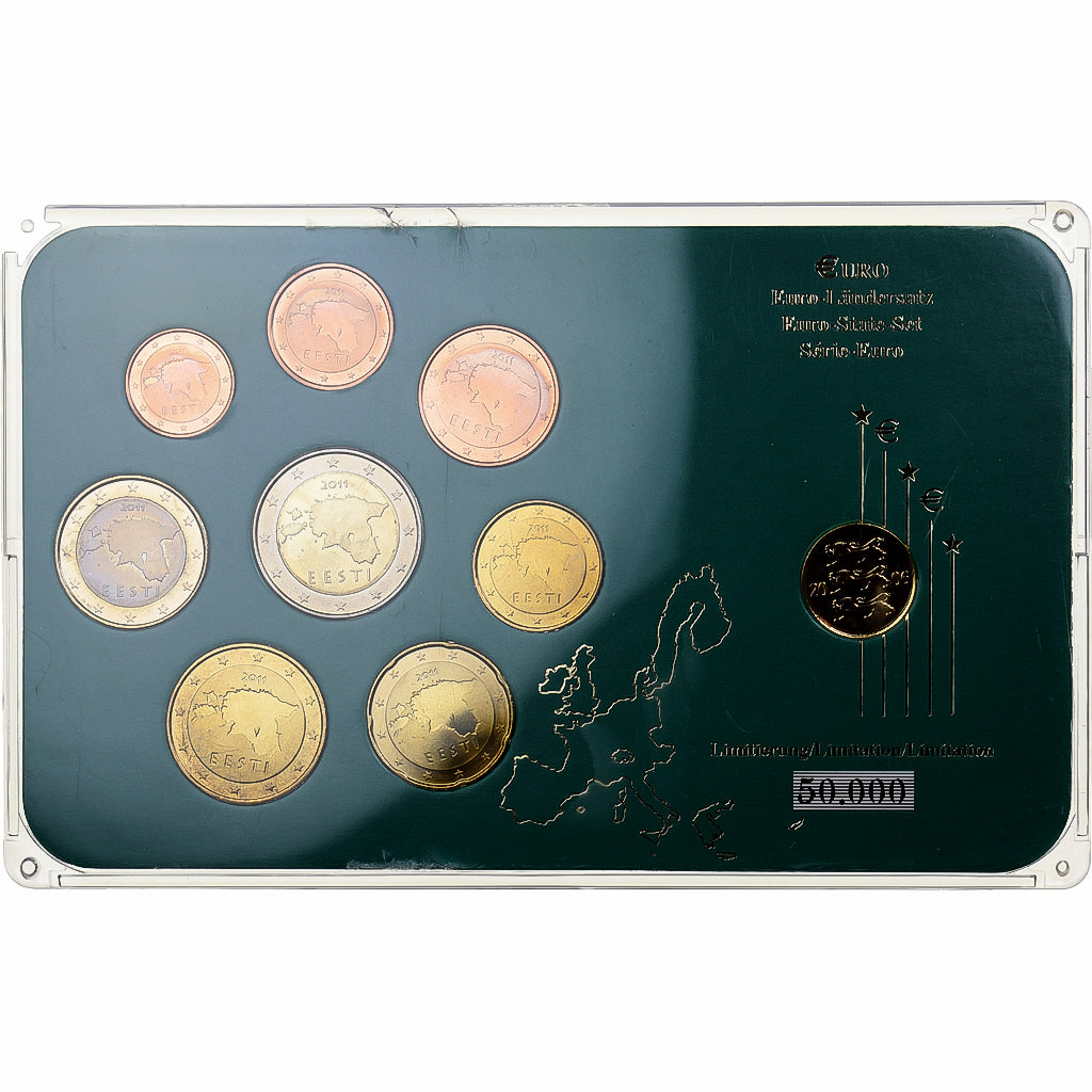 Estónia, Set 1 ct. - 2 Euro + Coin, 2011, Vantaa, N/D, MS(63)