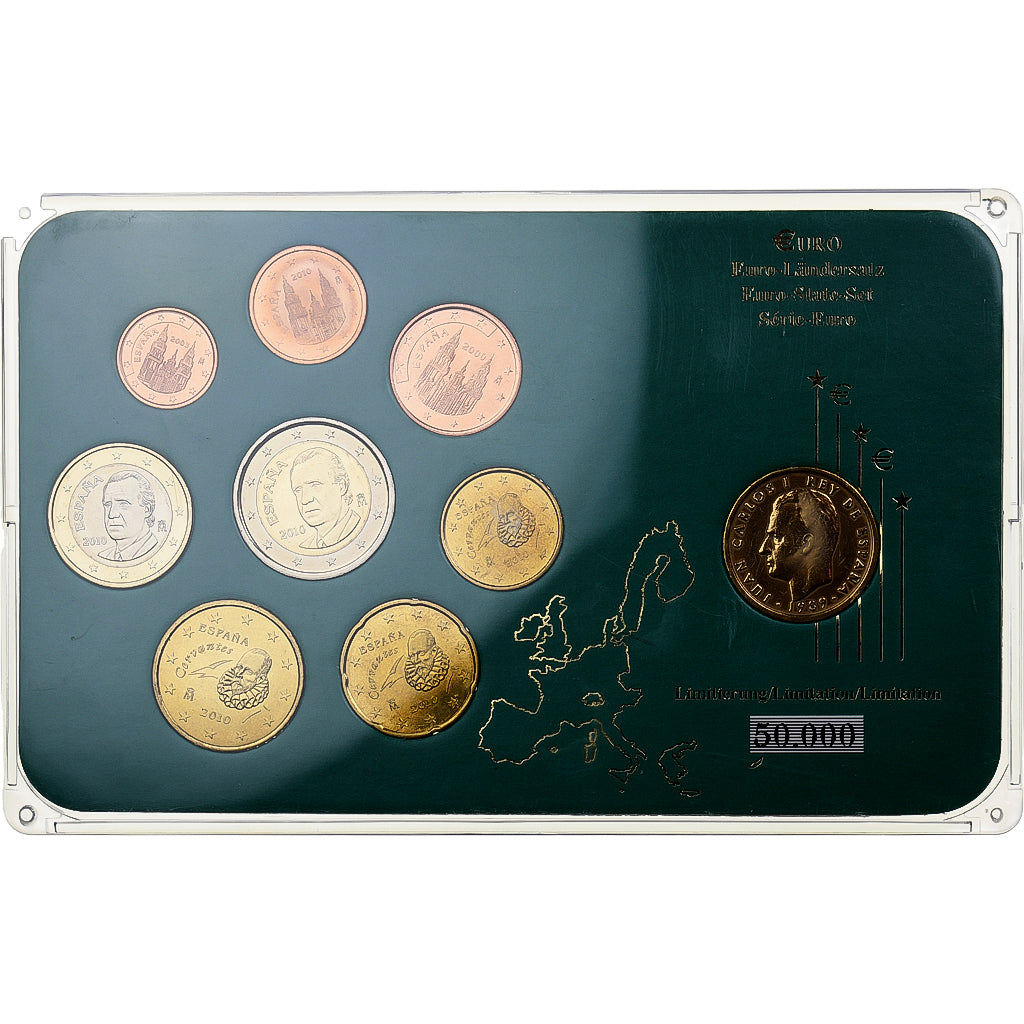 Spagna, Juan Carlos I, Set 1 ct. - 2 Euro + Coin, Mixed Dates, Madrid, N.C., SPL