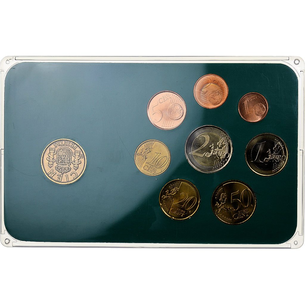 Spagna, Juan Carlos I, Set 1 ct. - 2 Euro + Coin, Mixed Dates, Madrid, N.C., SPL