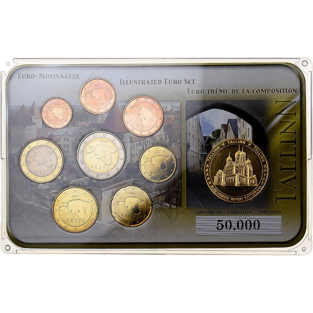 Estonia, Set 1 ct. - 2 Euro + Medal, 2011, Vantaa, MS(63)