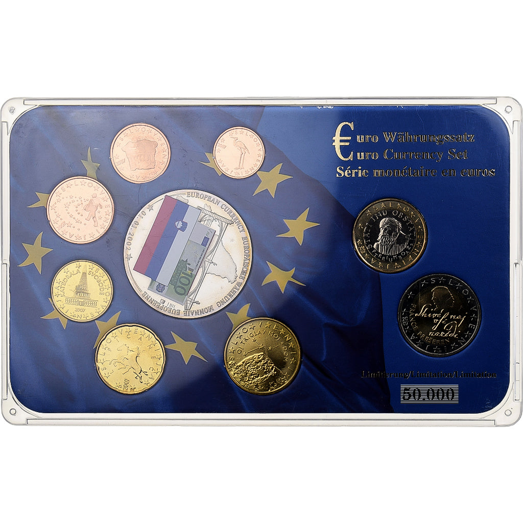 Slovakia, Set 1 ct. - 2 Euro + Medal, 2007, Kremnica, MS(63)