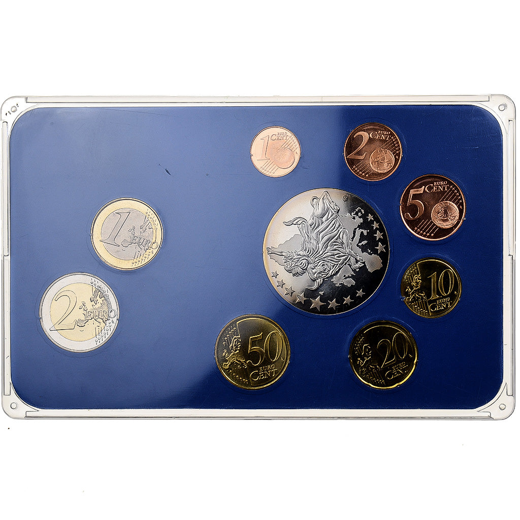 Slovakia, Set 1 ct. - 2 Euro + Medal, 2007, Kremnica, MS(63)