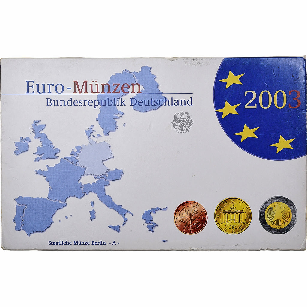Duitsland, Set 1 ct. - 2 Euro, Proof, 2003, Berlin, n.v.t., FDC