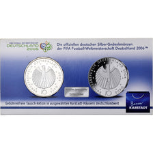 Alemanha, 10 Euro, 2006 FIFA World Cup, Coin card, 2004, Prata, MS(63)