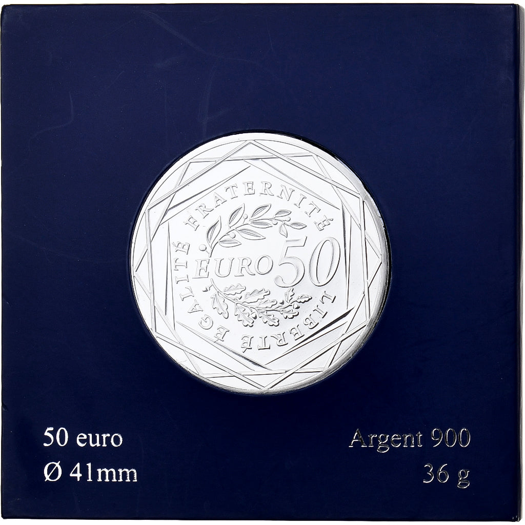France, 50 Euro, Semeuse, 2010, MDP, Silver, MS(65-70)