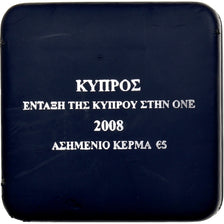 Chipre, 5 Euro, Accession to Euro area, Prueba, 2008, Vantaa, Plata, FDC