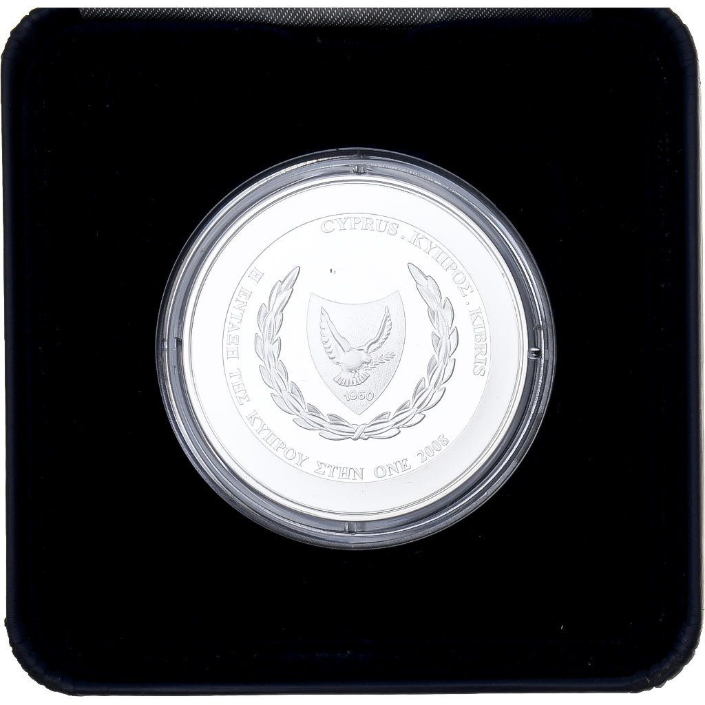 Chipre, 5 Euro, Accession to Euro area, Prueba, 2008, Vantaa, Plata, FDC