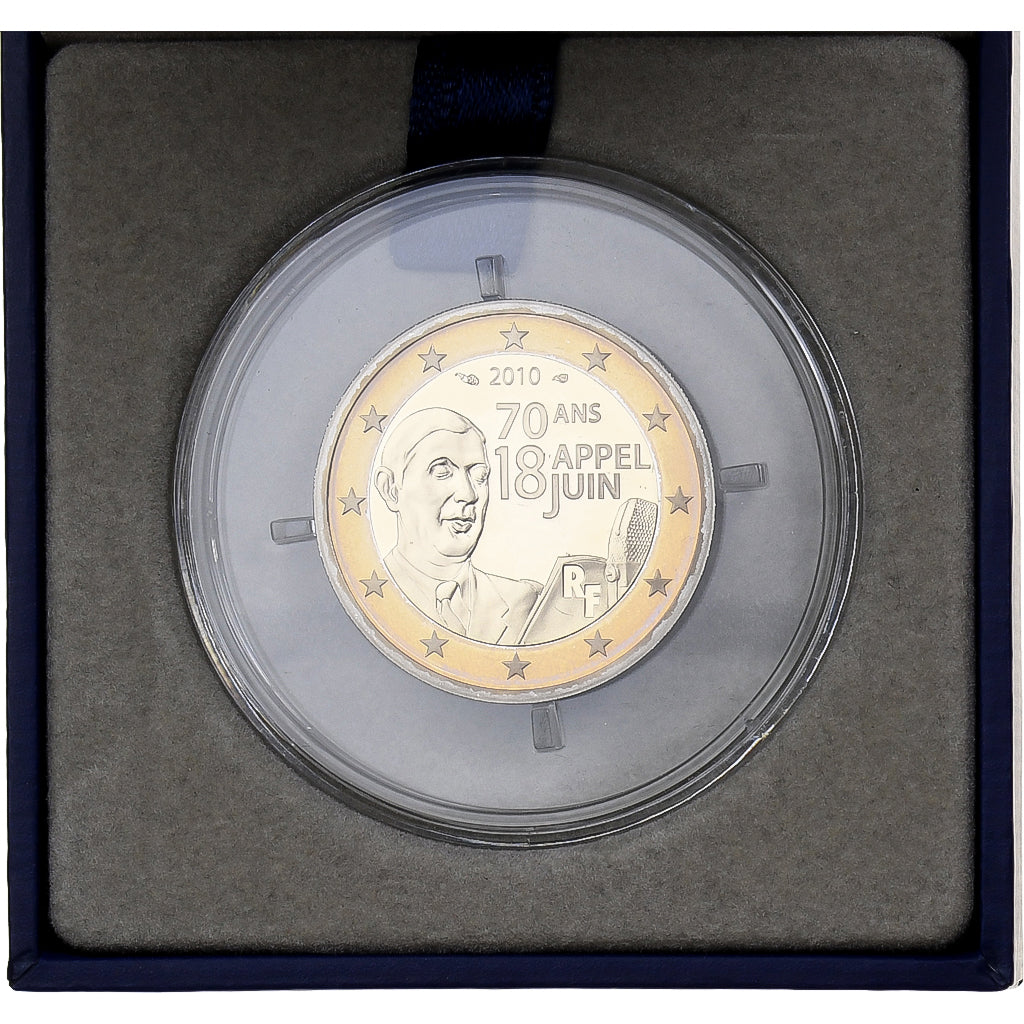 Francia, 2 Euro, appel du 18 juin, FS, 2010, MDP, Bi-metallico, FDC
