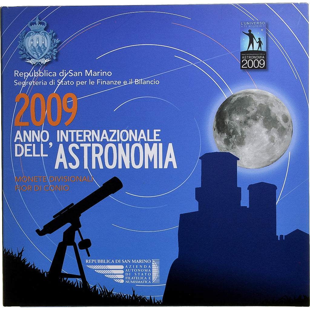 San Marino, Set 1 ct. - 2 Euro, International Year of Astronomy, 2009, Rome