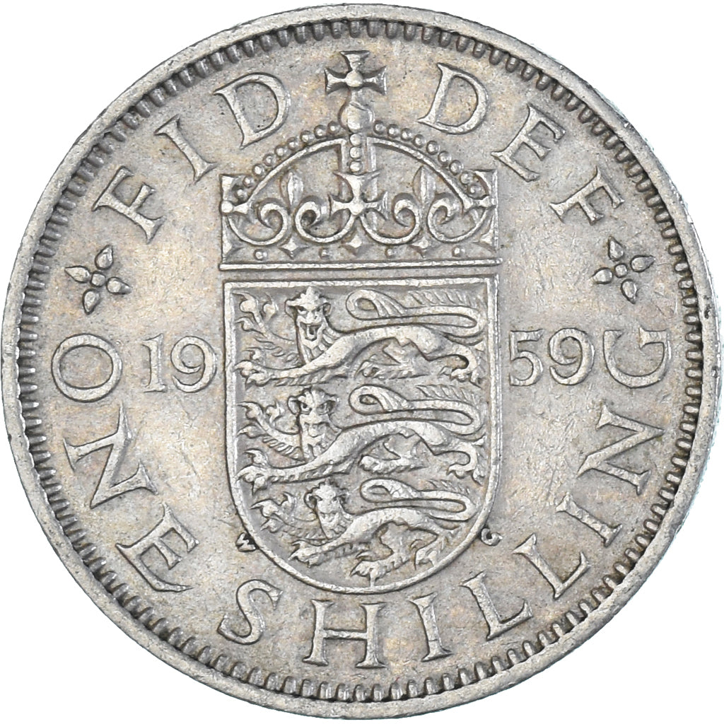 Münze, Großbritannien, Shilling, 1959