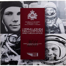 San Marino, Set 1 ct. - 2 Euro, First Men In Space, 2011, Rome, STGL