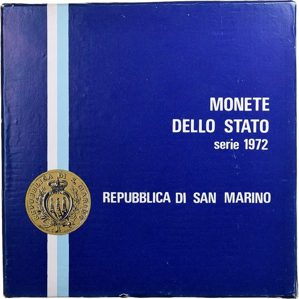 San Marino, Set 1 Lire - 500 Lire, 1972, Rome, N/D, MS(64)