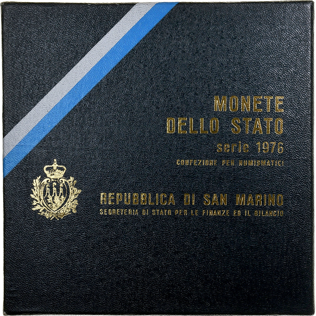 San Marino, Set 1 Lire - 500 Lire, 1976, Rome, N/D, MS(65-70)