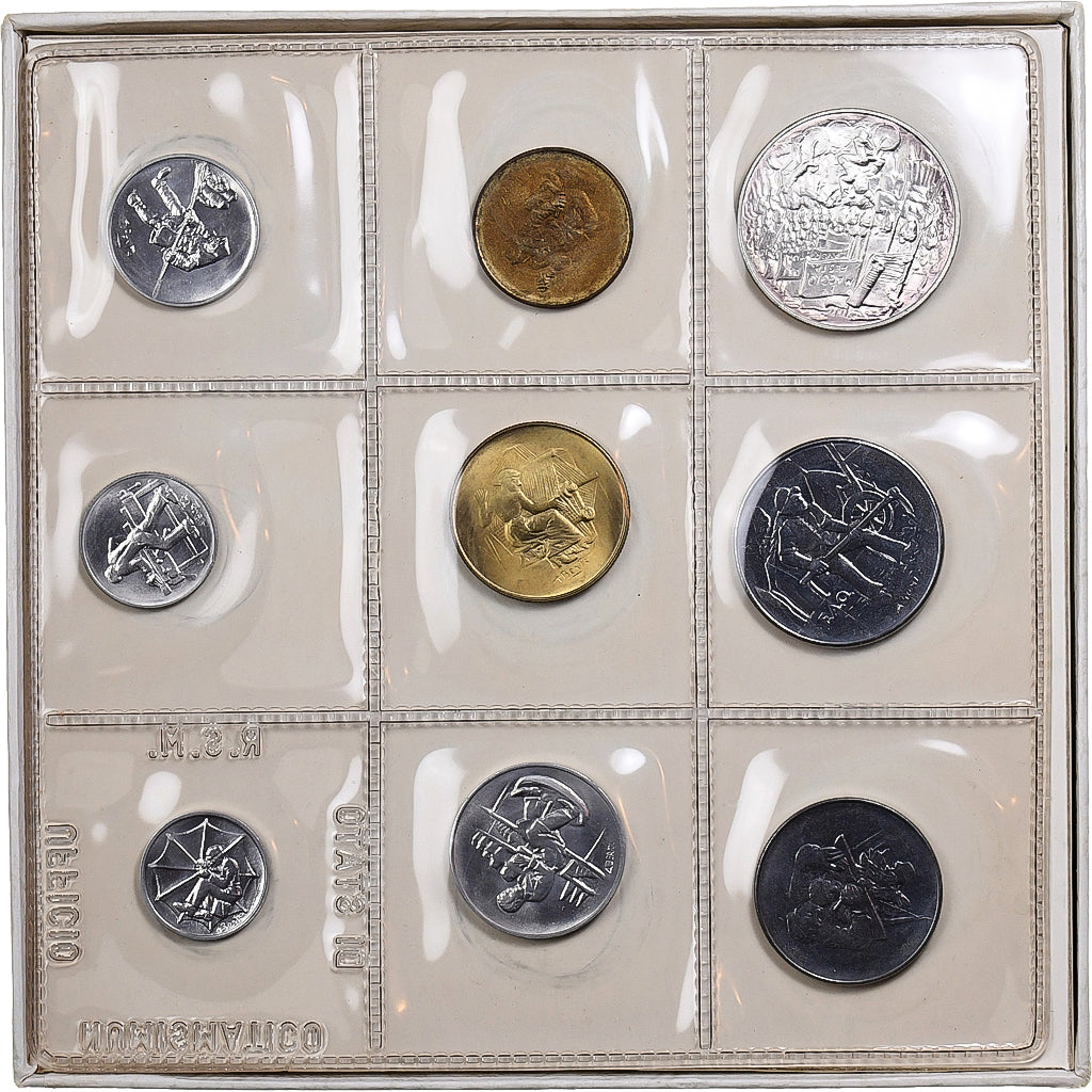 San Marino, Set 1 Lire - 500 Lire, 1978, Rome, MS(65-70)