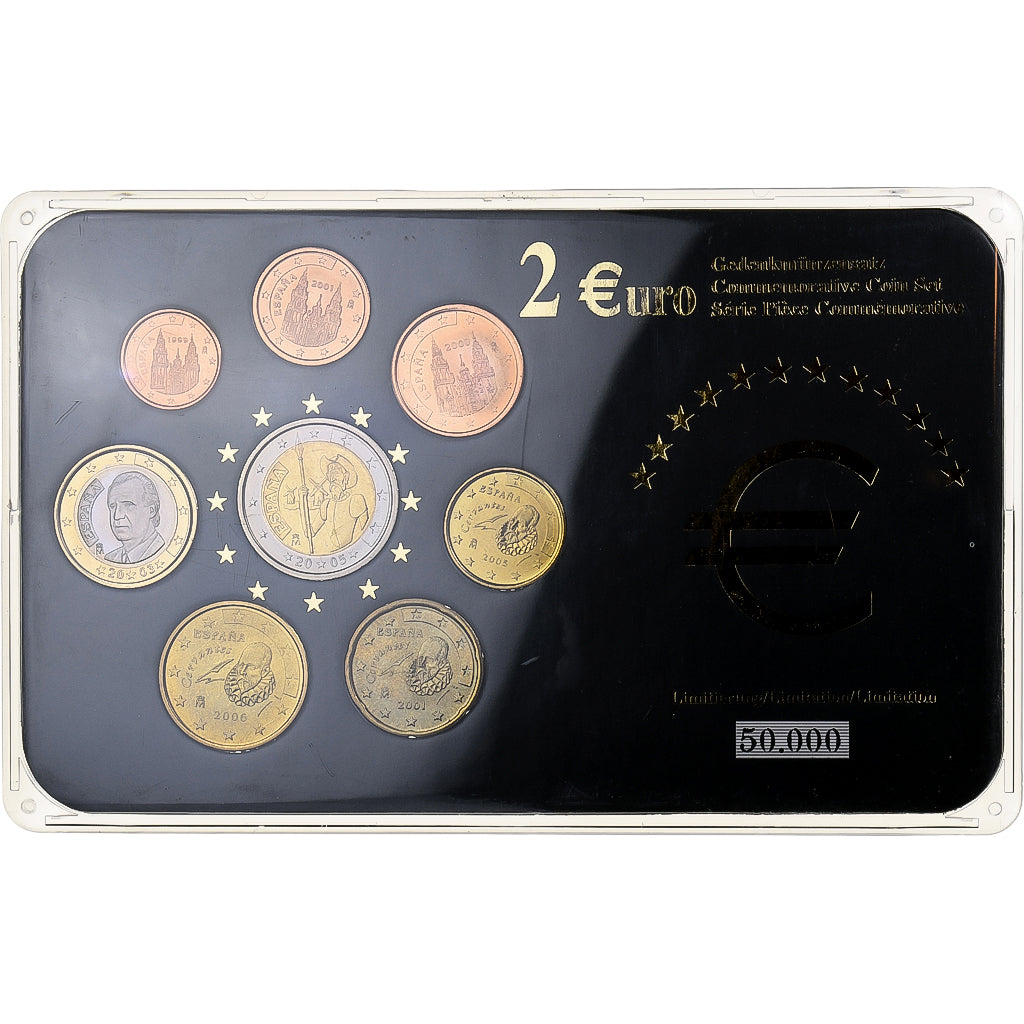 Spagna, Juan Carlos I, Set 1 ct. - 2 Euro, Mixed Dates, Madrid, N.C., SPL