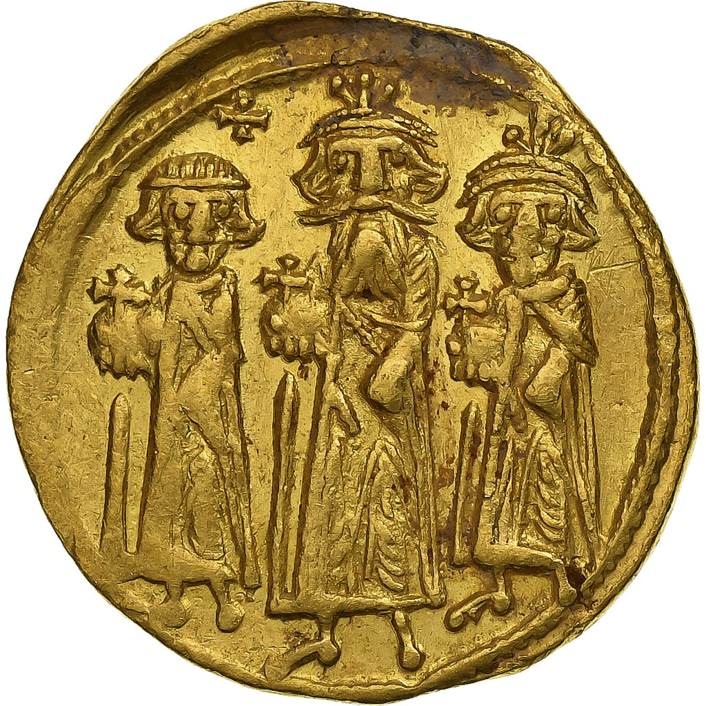 Heraclius, Heraclius Constantine and Heraclonas, Solidus, c. 636-637, Gold