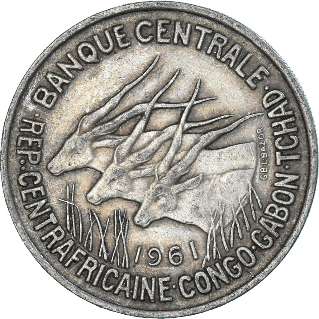 Munten, Staten van Centraal Afrika, 50 Francs, 1961