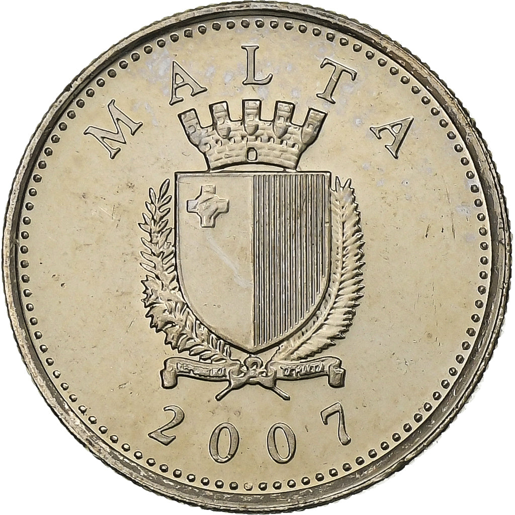 Malta, 2 Cents, 2007, Llantrisant, Cupronickel, SC