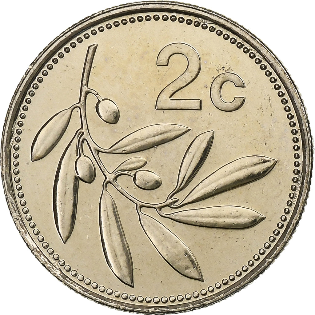 Malta, 2 Cents, 2007, Llantrisant, Cupronickel, SC