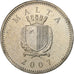 Malta, 25 Cents, 2007, Llantrisant, Cupronickel, MS(63)