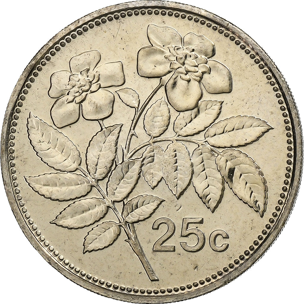 Malta, 25 Cents, 2007, Llantrisant, Cupronickel, MS(63)