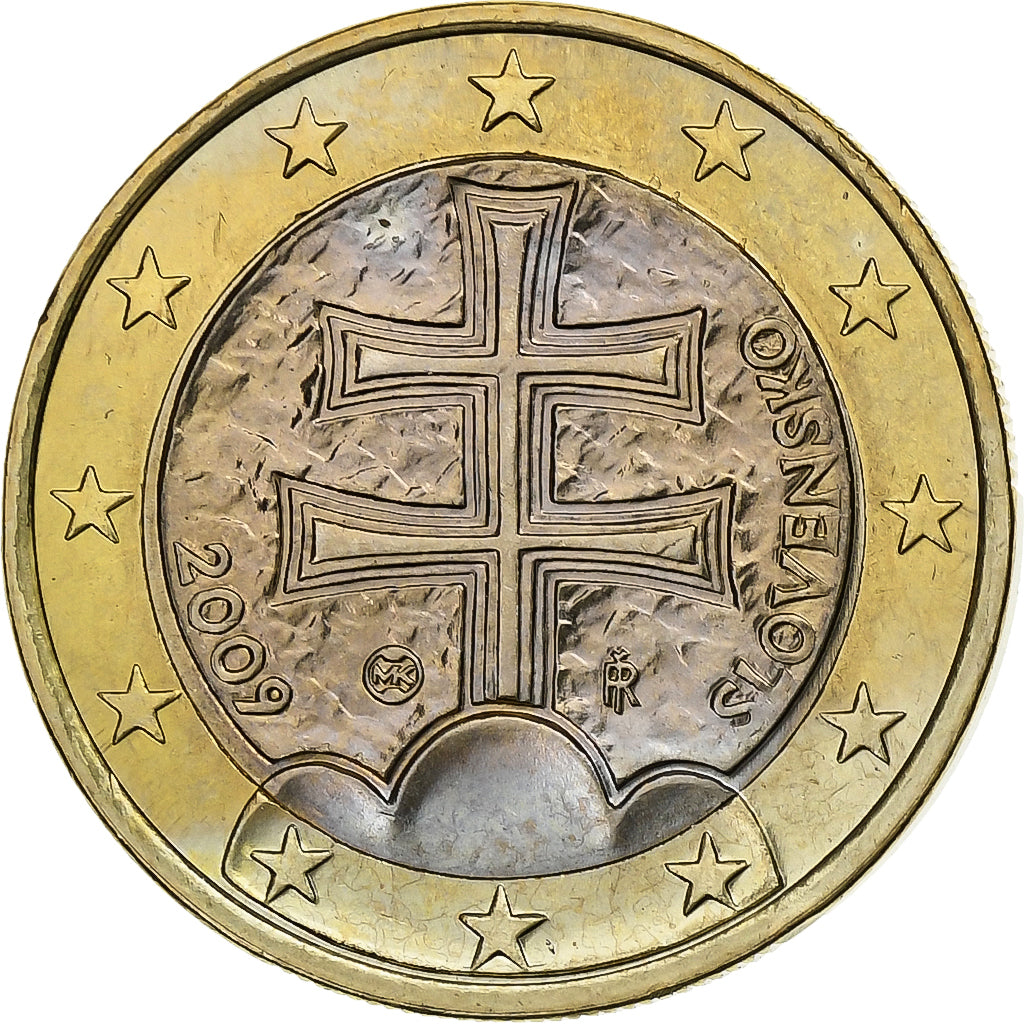 Slowakei, 1 Euro, 2009, Kremnica, Bi-Metallic, UNZ