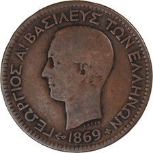Moneda, Grecia, 10 Lepta, 1869