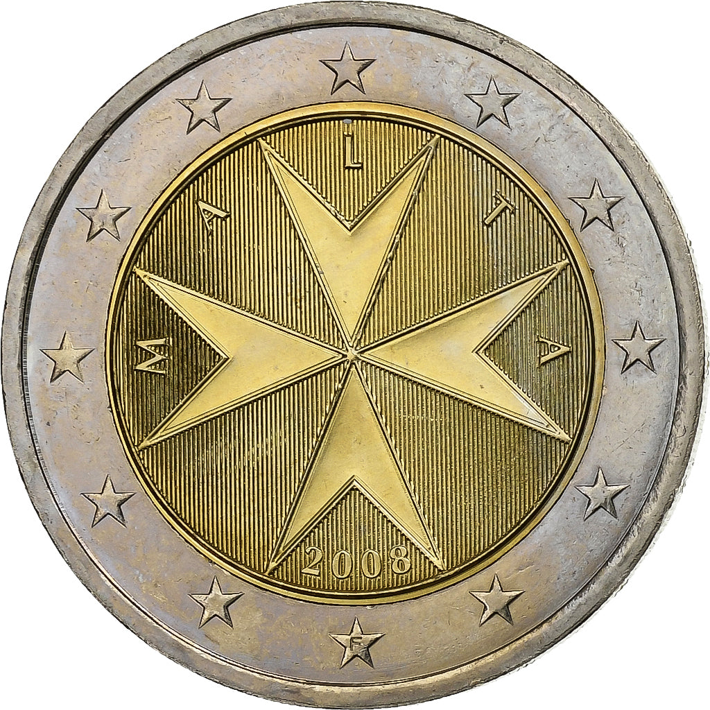 Malte, 2 Euro, 2008, MDP, Bimétallique, SPL