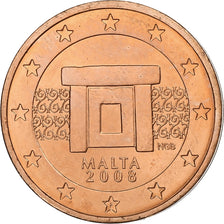 Malta, 2 Centimes, 2008, MDP, Copper Plated Steel, MS(63)