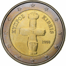 Chipre, 2 Euro, 2008, Vantaa, Bimetálico, MS(63)