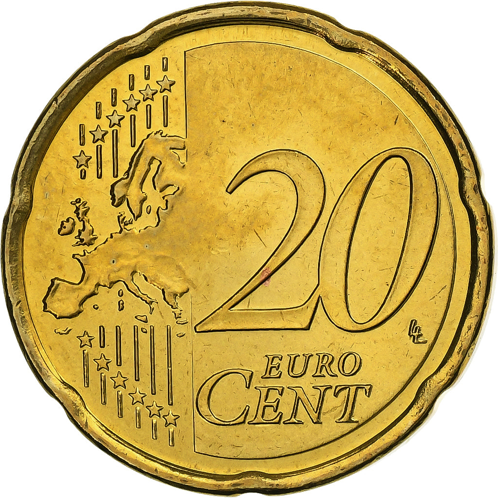 Chipre, 20 Centimes, 2008, Vantaa, Nordic gold, MS(63)