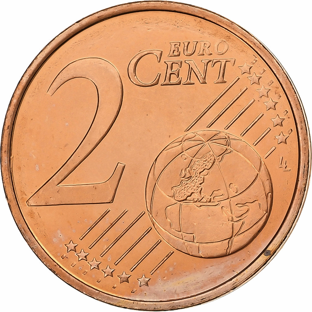Cipro, 2 Centimes, 2008, Vantaa, Acciaio placcato rame, SPL