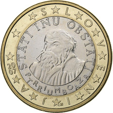 Eslovenia, 1 Euro, Primož Trubar, 2007, Vantaa, Bimetálico, SC