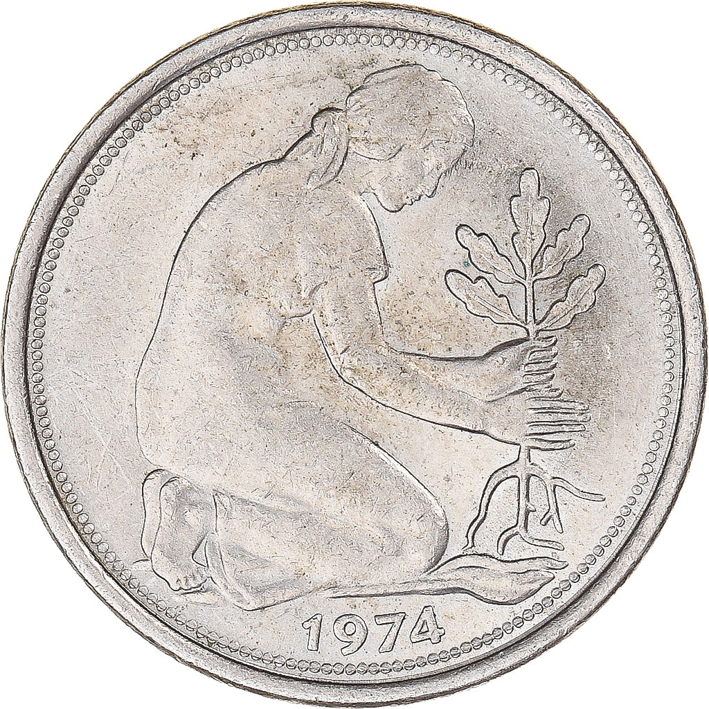 Coin, Germany, 50 Pfennig, 1974