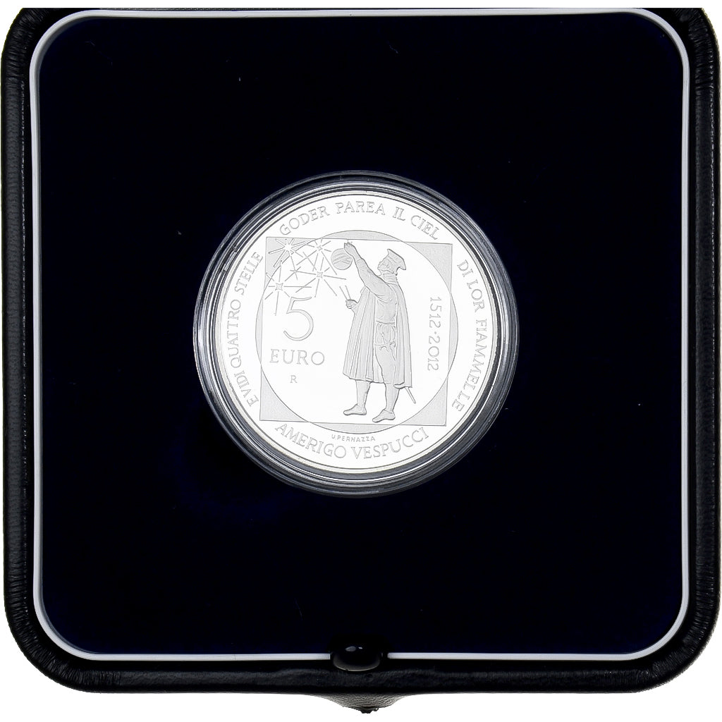 San Marino, 5 Euro, Morte di Amerigo Vespucci (500° Anniv.), Proof, 2012, Rome
