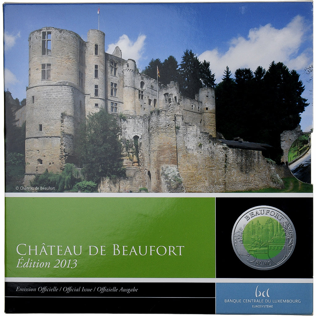 Luxembourg, Henri, 5 Euro, Château de Beaufort, BE, 2013, Bimétallique, FDC