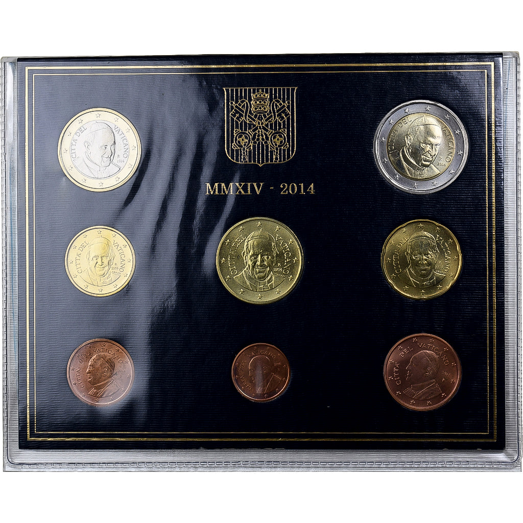 Vatican, Francis I, Set 1 ct. - 2 Euro, 2014, Rome, MS(65-70)