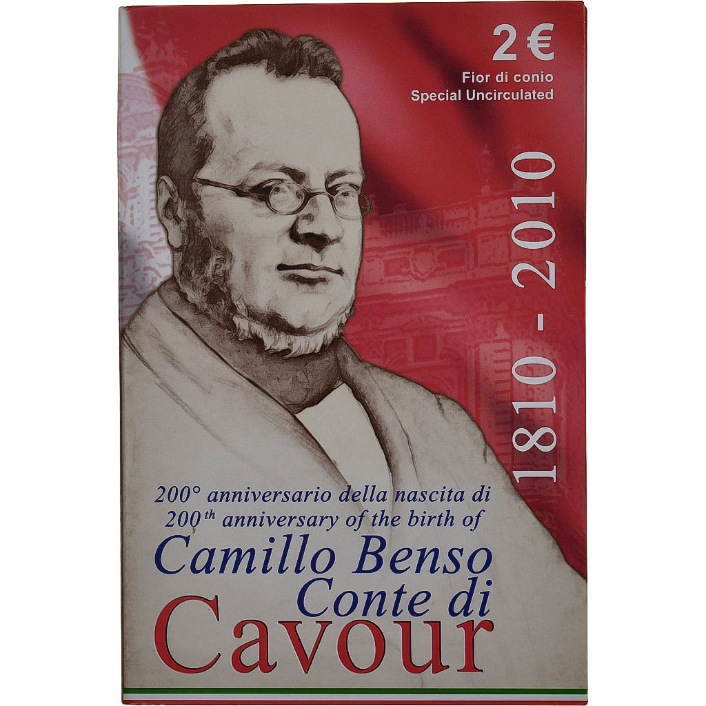 Italy, 2 Euro, Count of Cavour, BU, 2010, Rome, Bi-Metallic, MS(65-70)