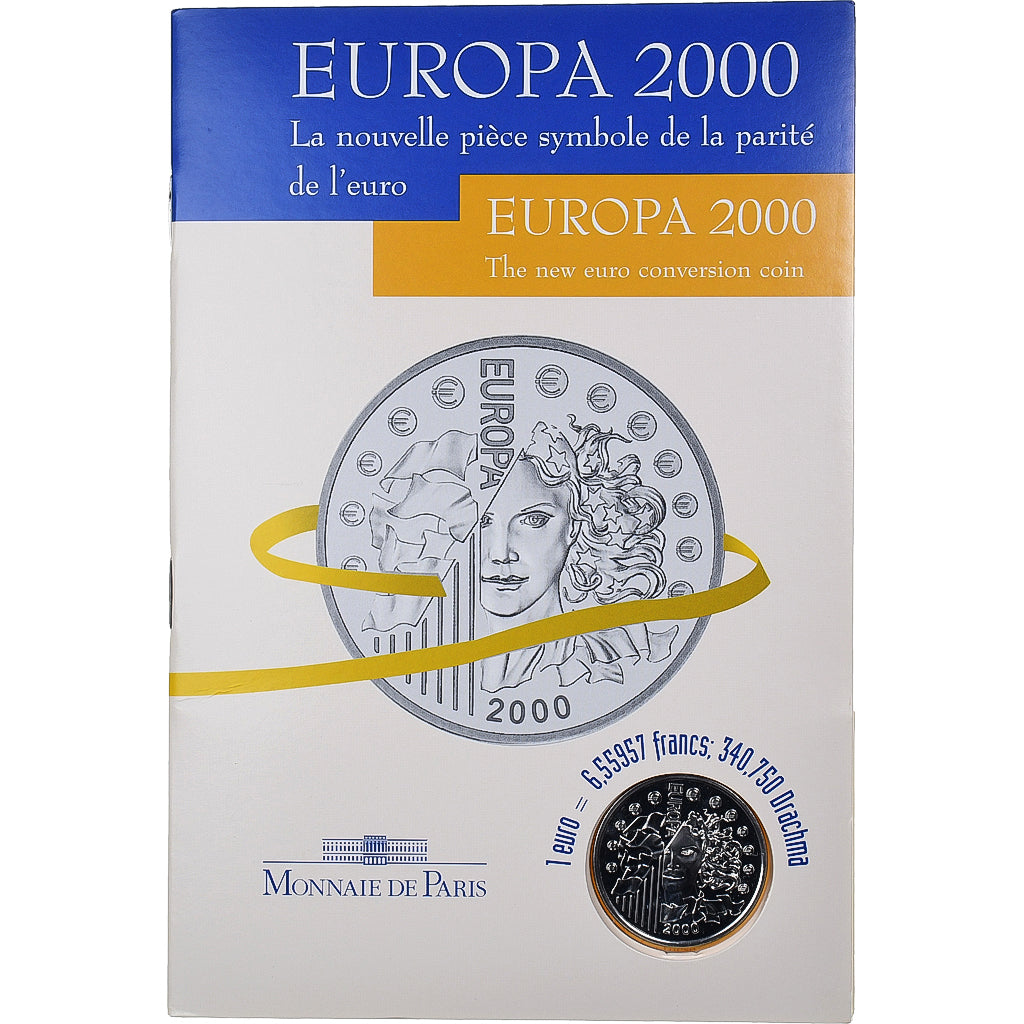 France, 6.55957 Francs, Europa, BU, 2000, MDP, Silver, MS(65-70)