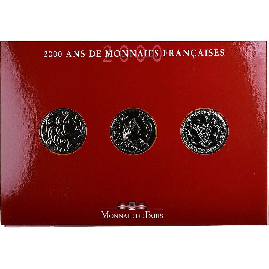 France, Coffret 3x5 francs, 2000 Ans de Monnaies Françaises (1/3), 2000, MDP