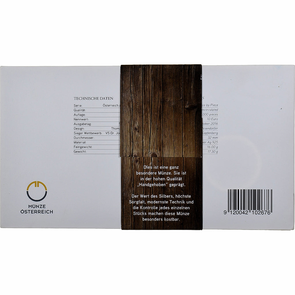 Austria, 10 Euro, BU, 2016, Vienna, Silver, MS(65-70)