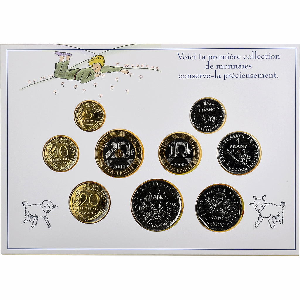 Frankreich, Coffret 5 c. à 20 frs., Petit Prince, 2000, MDP, BU, STGL